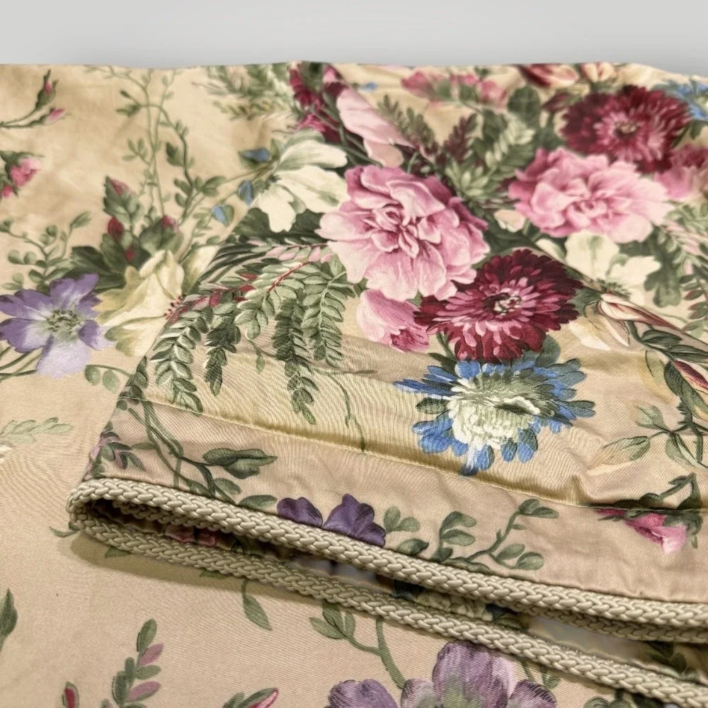 Ralph Lauren Adriana King Duvet Cover 2 Standart Shams Set Floral Italy Sateen